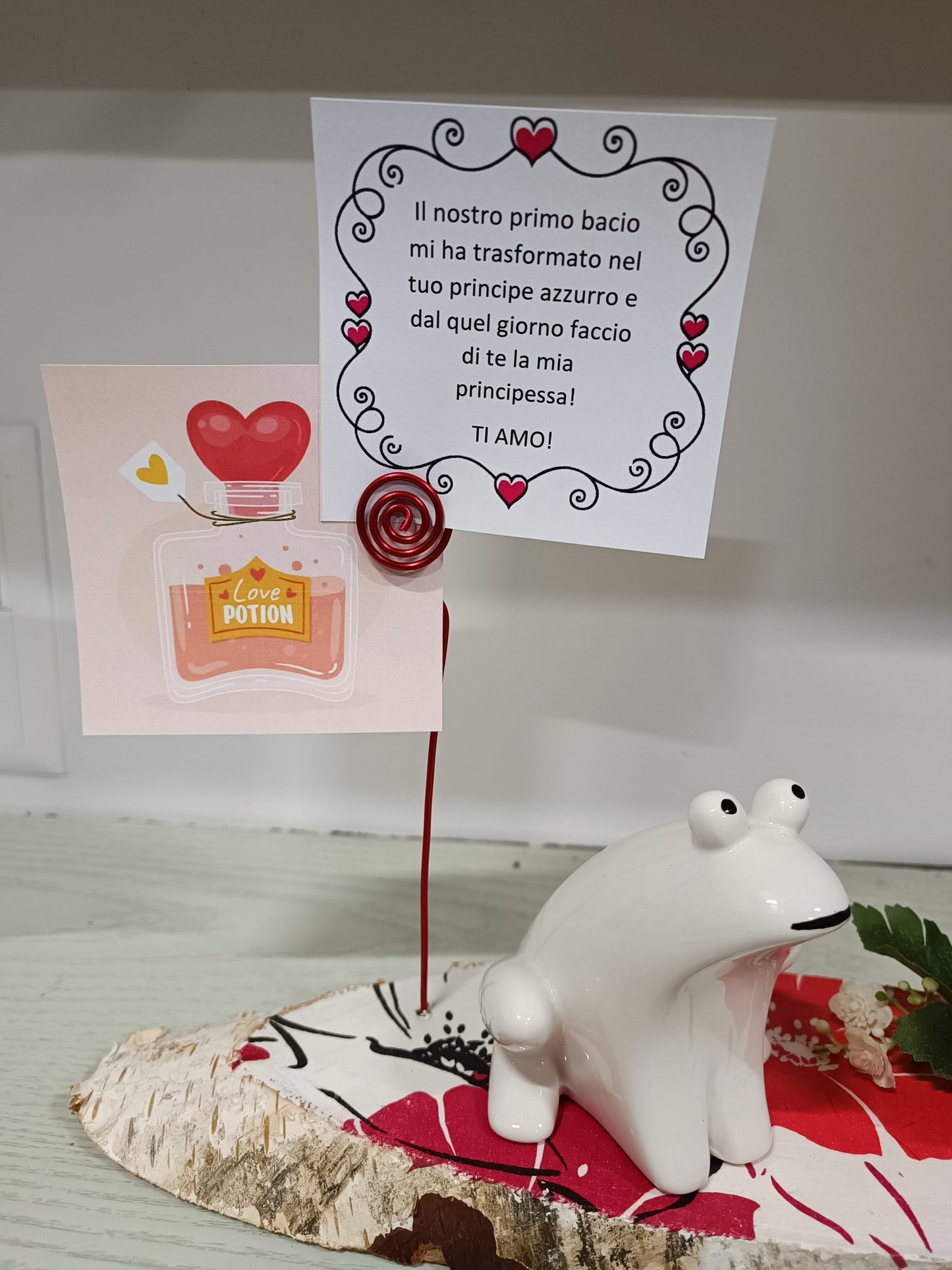 Composizione con rosa stabilizzata