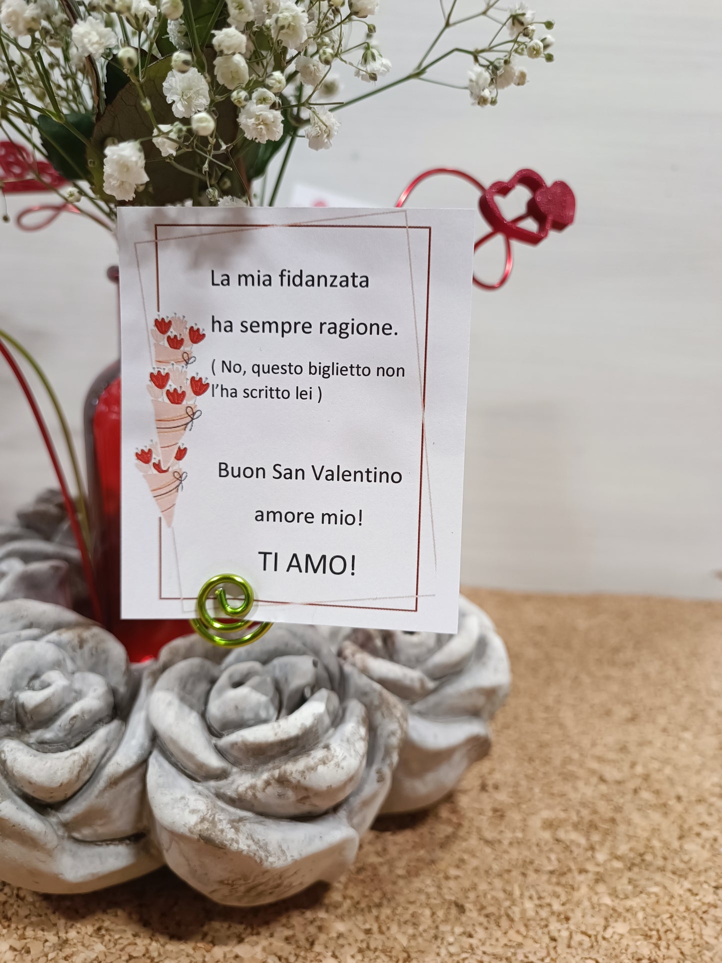 Composizione con rosa fresca COD: 057