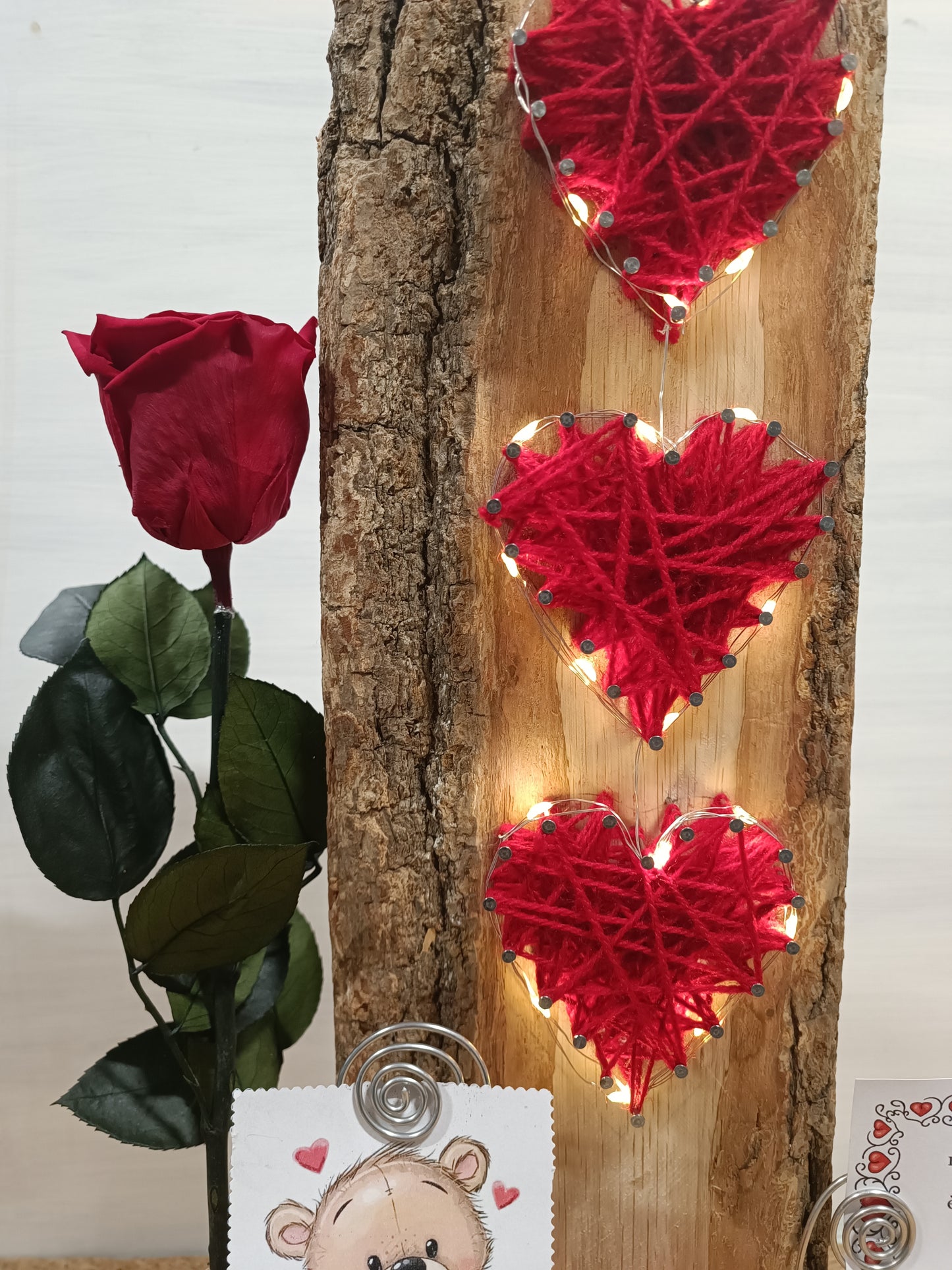 Decorazione con rosa stabilizzata COD: 001