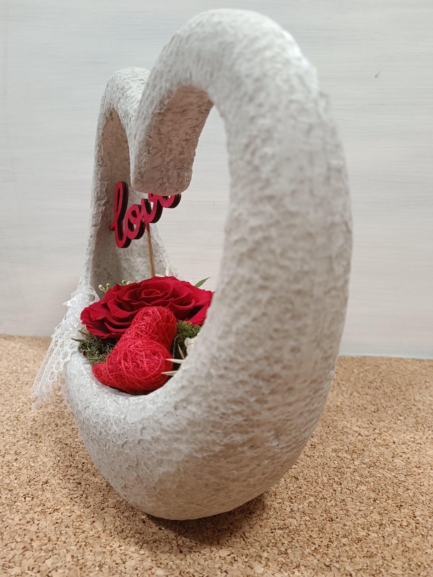 Cuore con rosa stabilizzata COD: 005
