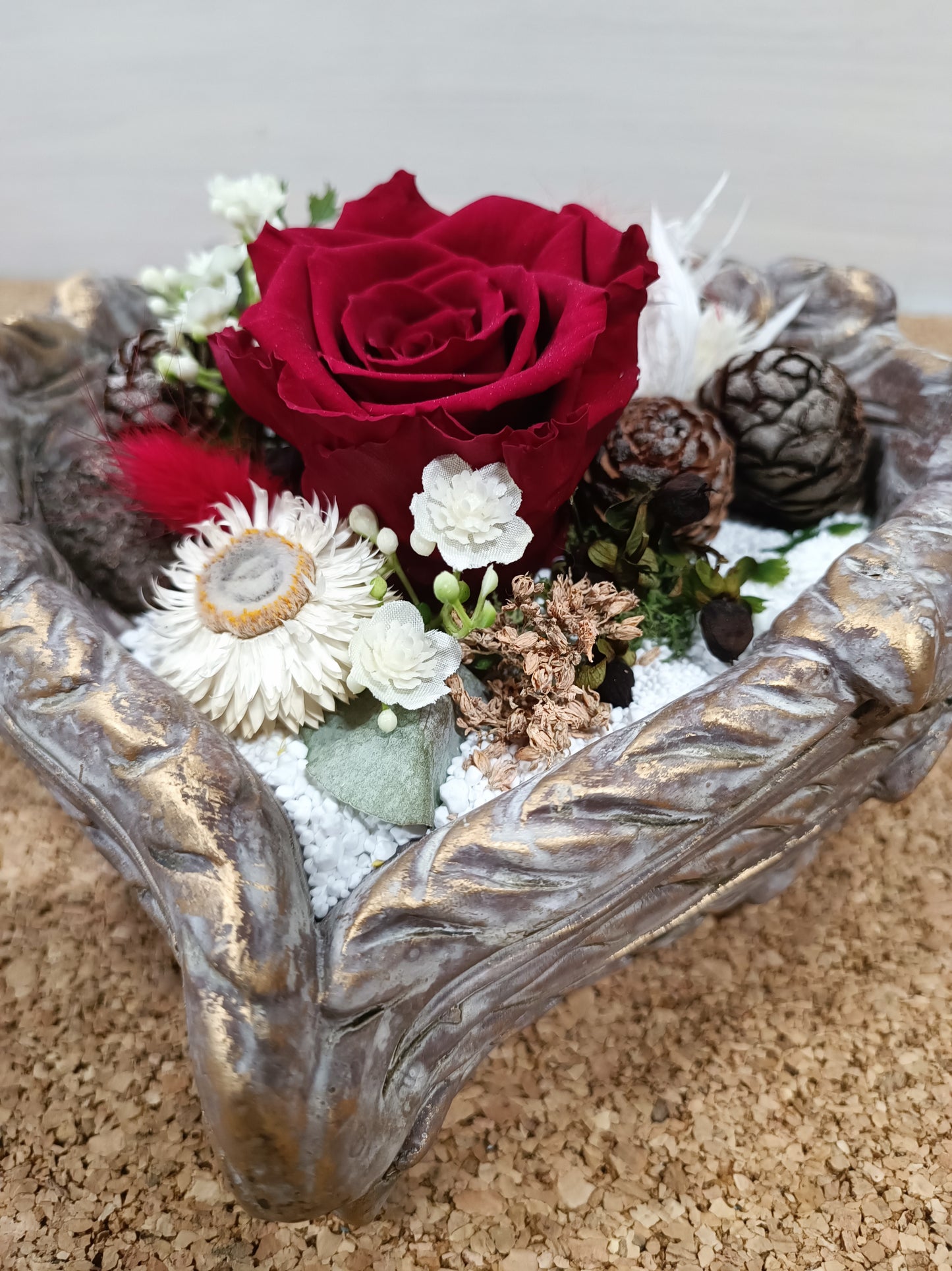 Cuore con rosa stabilizzata COD: 023