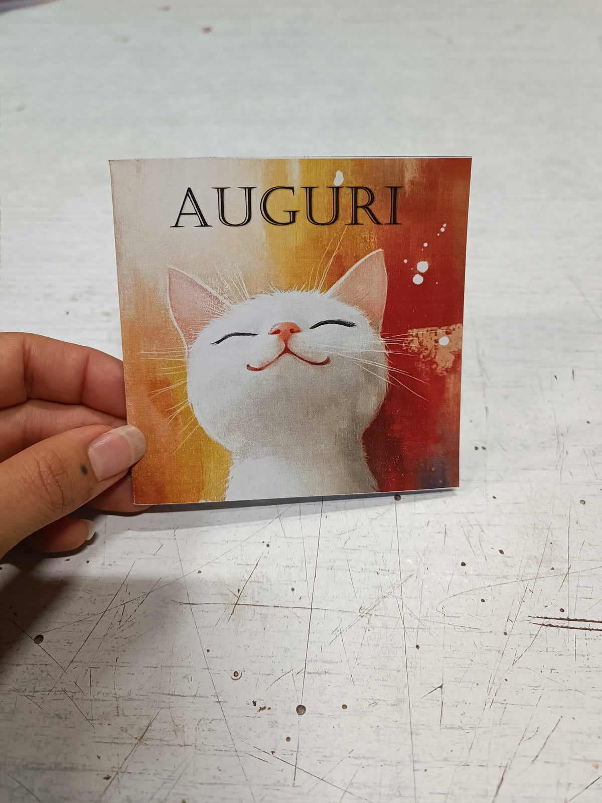 Cartolina 'Miao Auguri!' 😽