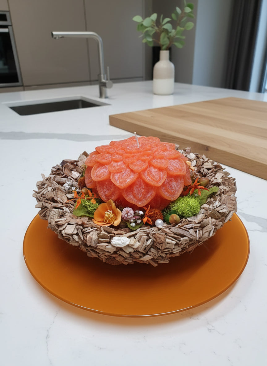 Decorazione con candela