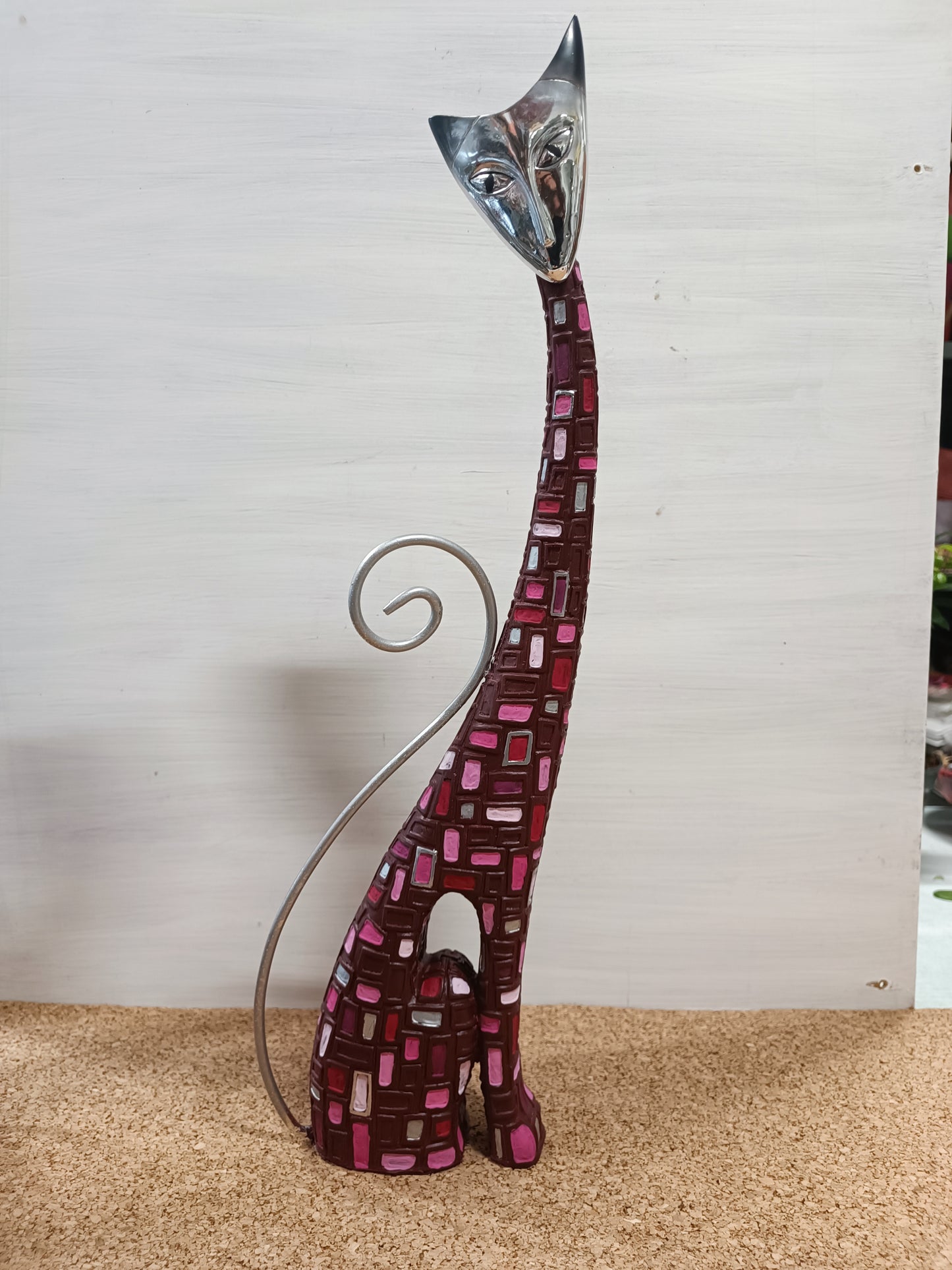 Gatto decorativo pitturato a mano COD: 051
