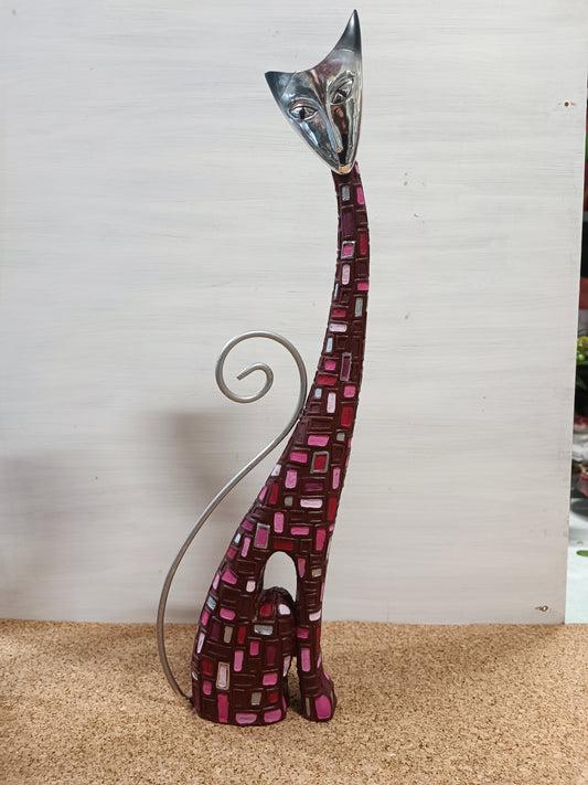 Gatto decorativo pitturato a mano COD: 051