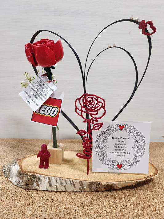 Composizione con rosa di LEGO COD: 015