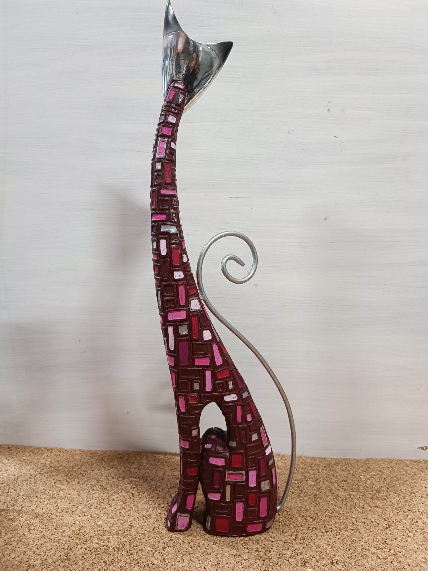 Gatto decorativo pitturato a mano COD: 051