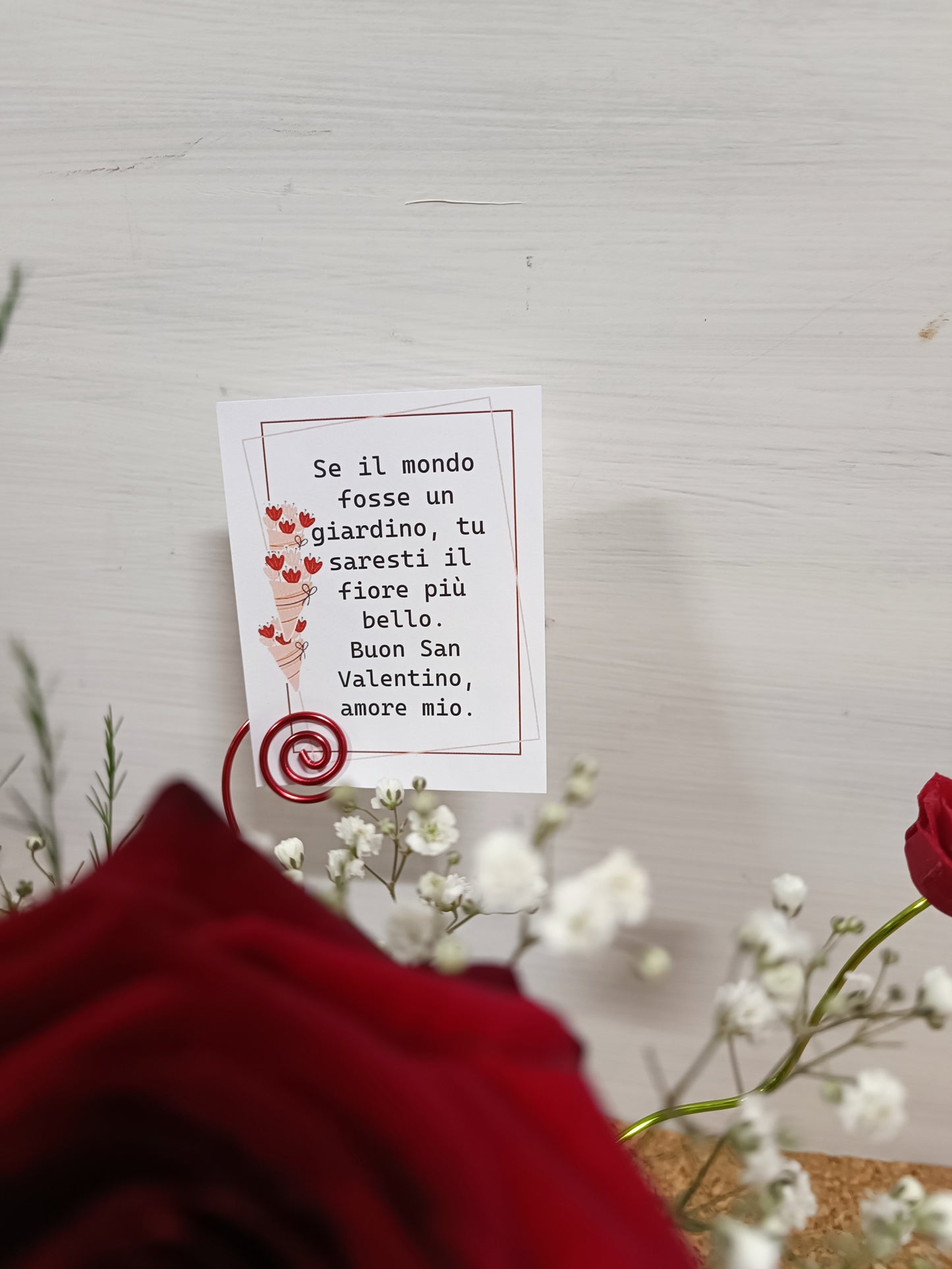 Composizione con rosa fresca COD: 058