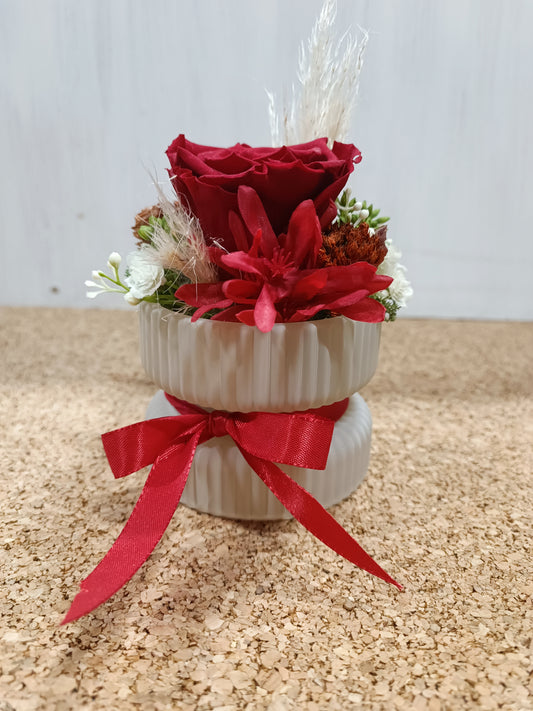 Vasetto con rosa stabilizzata COD: 044